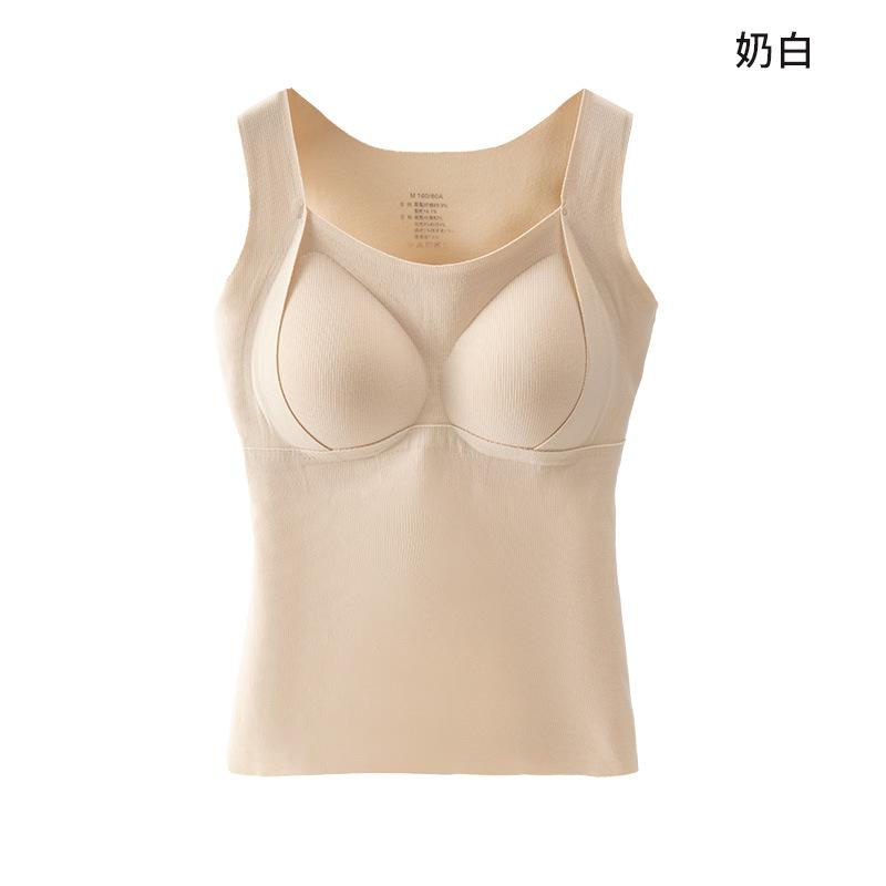 Women's Thermal Underwear Vest Heating Fiber Plush Thick Bottoming Top