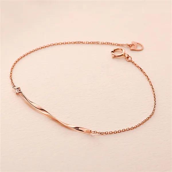 14K bracelet chain gold bracelet twist