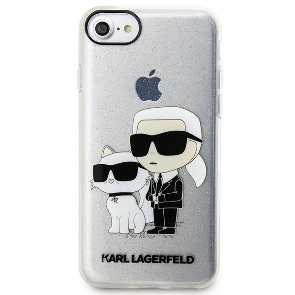 Karl Lagerfeld KLHCI8HNKCTGT iPhone 7/8/SE 2020 / SE 2022 Transparent Hardcase Gliter Karl&Choupette