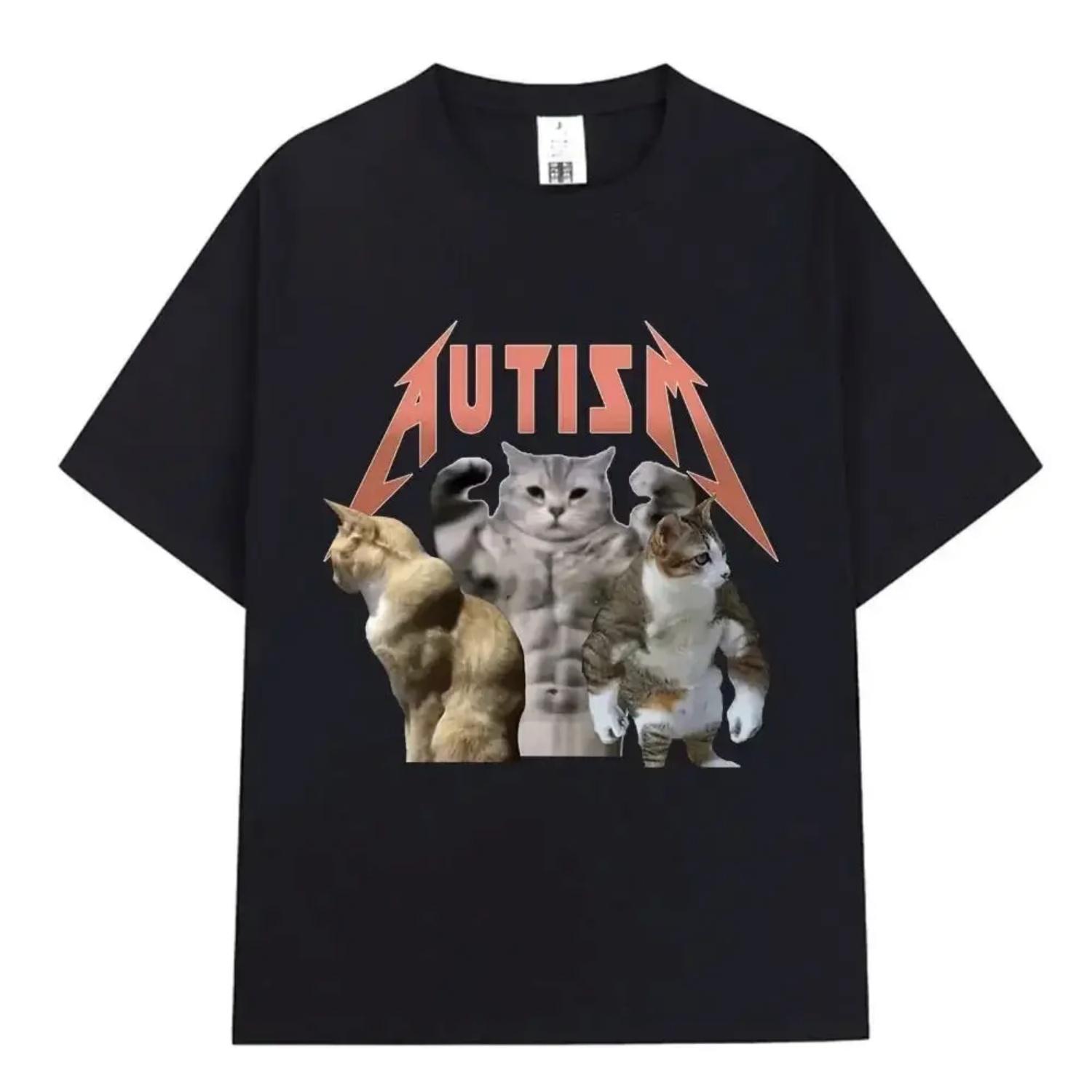 

Cute Muscle Cat T-shirt Fitness Gym Fashion Hip Hop Short Sleeve T Women s Summer Trendy Demure Comfortable Cotton T-shirt90074 S чёрный