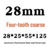 Yihai White Steel 4-Flute Wave-Tooth End Mill, 10mm, for Aluminum, Super Hard, Fine and Coarse Teeth, 11 Corrugations.