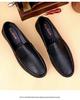 Men's Hollow Leather Slip-On Loafers - Breathable, Summer, Low-Top Flats, Large Size Cowhide Casual Shoes