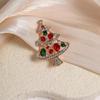 Trendy Christmas Rhinestone Brooch Set: Snowman, Angel & Witch Corsage Pins
