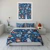 Winter Holiday Decorations Set Exquisite Three-Piece Bedding Set Gift For Kids And Adults