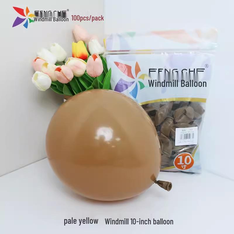 Windmill Pattern 10" Round Latex Balloons - Pack of 100 for Weddings & Birthdays