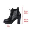 2025 Summer Platform Shoes Fashion Zip Thick Bottom Female Ankle Boots Square High Heels Mesh Fashion Street Footwear