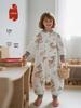 Saco de Dormir Infantil 100% Algodão com Pernas Separadas: Pijama de Peça Única Espessado Anti-Chute para Outono/Inverno