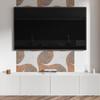 Aesthetic Vinyl Wallcovering with Print 120x60 Cm Pattern with Circles and Waves