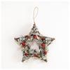 HEADS Christmas Wreath W X D X Medium 1 Piece X-NW1 Decoration, 16.5" 1.7" 16.5" H, Star,
