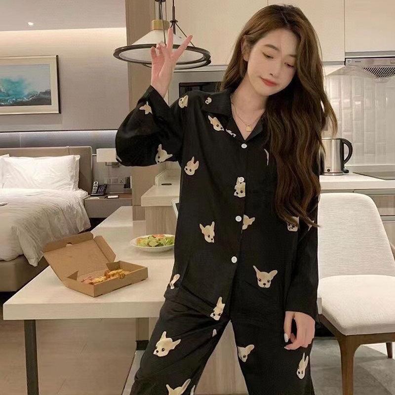 GMXIA Pajamas for Girls In Spring and Autumn Are Cute and Casual. They Are Long-sleeved and Long-pants Home Wear That Can Be Worn Over Two Sets