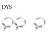 Ice Crack Texture Bracelet 1/2Pcs Women Burst Fairy-Like Feeling Stacked Chinese Aesthetics with Butterfly Pendant Hollow