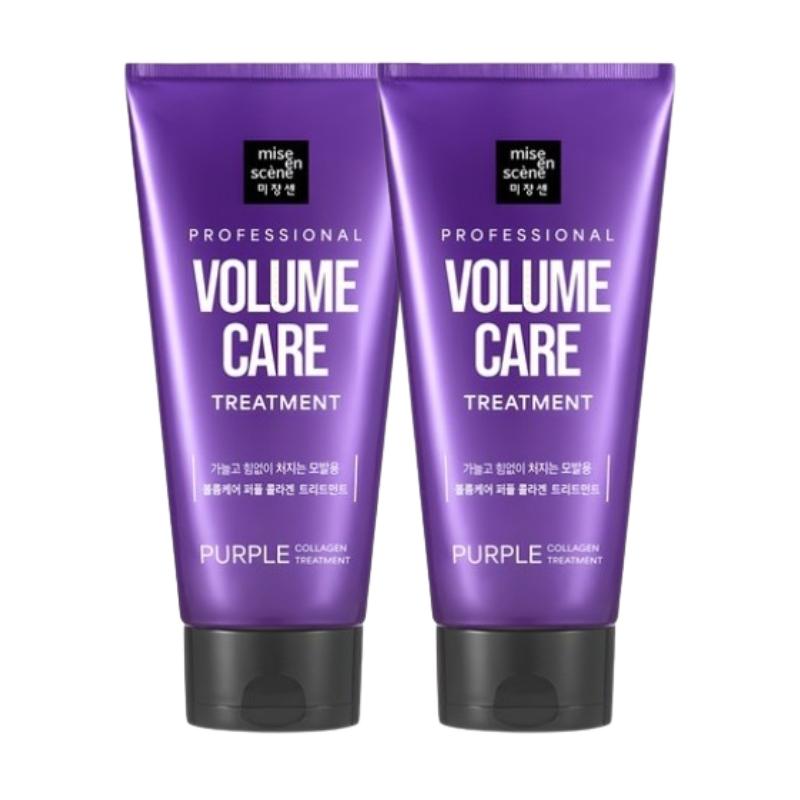 Mise-en-scène Purple Collagen Volume Care Treatment 330ml |Hair Volumizing Conditioner with Collagen| Fruity Floral Scent | Smooth & Shiny Hair Care