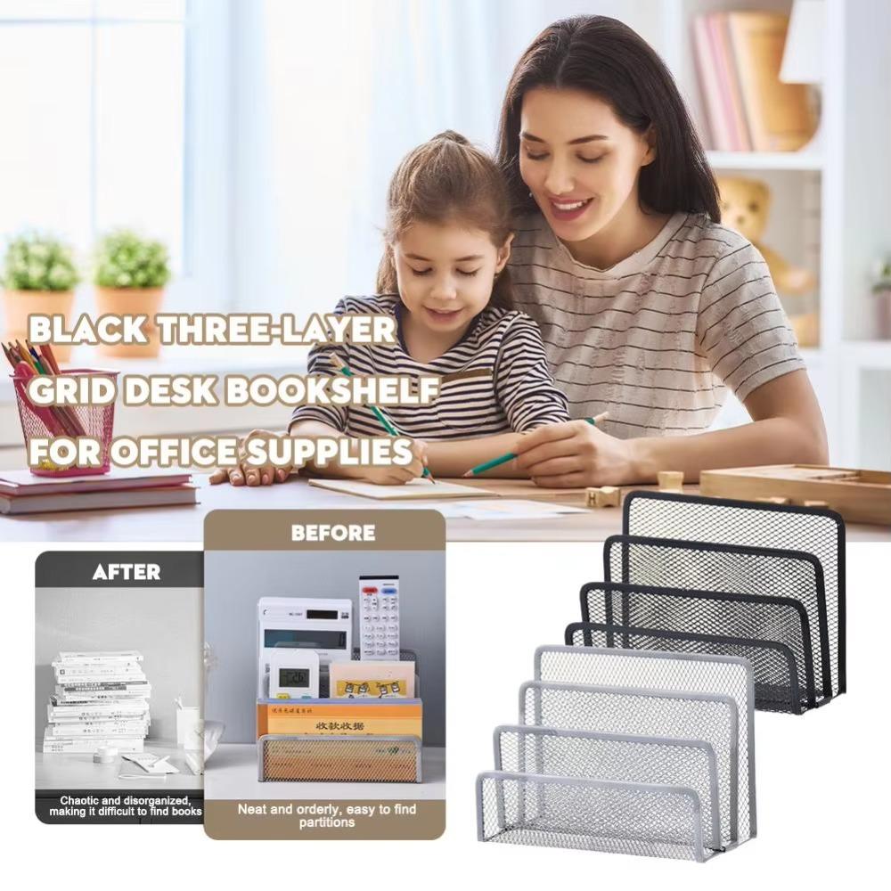 Three-layer Desk Office File Holder Multifunctional Business Document Tray Business Card File