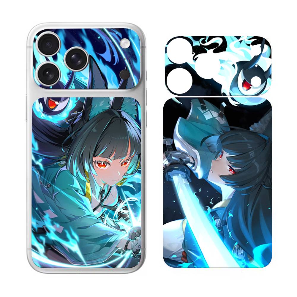 Hoshimi Miyabi ZZZ Back Protective Decal Skin Wrap Sticker for iPhone 17 Pro 17 Pro Max
