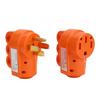 50A RV Male Female Plug Set Brass Contactor ABS Casing Heavy Duty RV Male and Female Connector Set