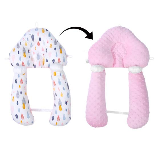 Almofada para Moldar a Cabeça de Bebê Recém-Nascido Design Dupla Face Almofada de Dormir Suporte Anti-Cabeça Chata Respirável