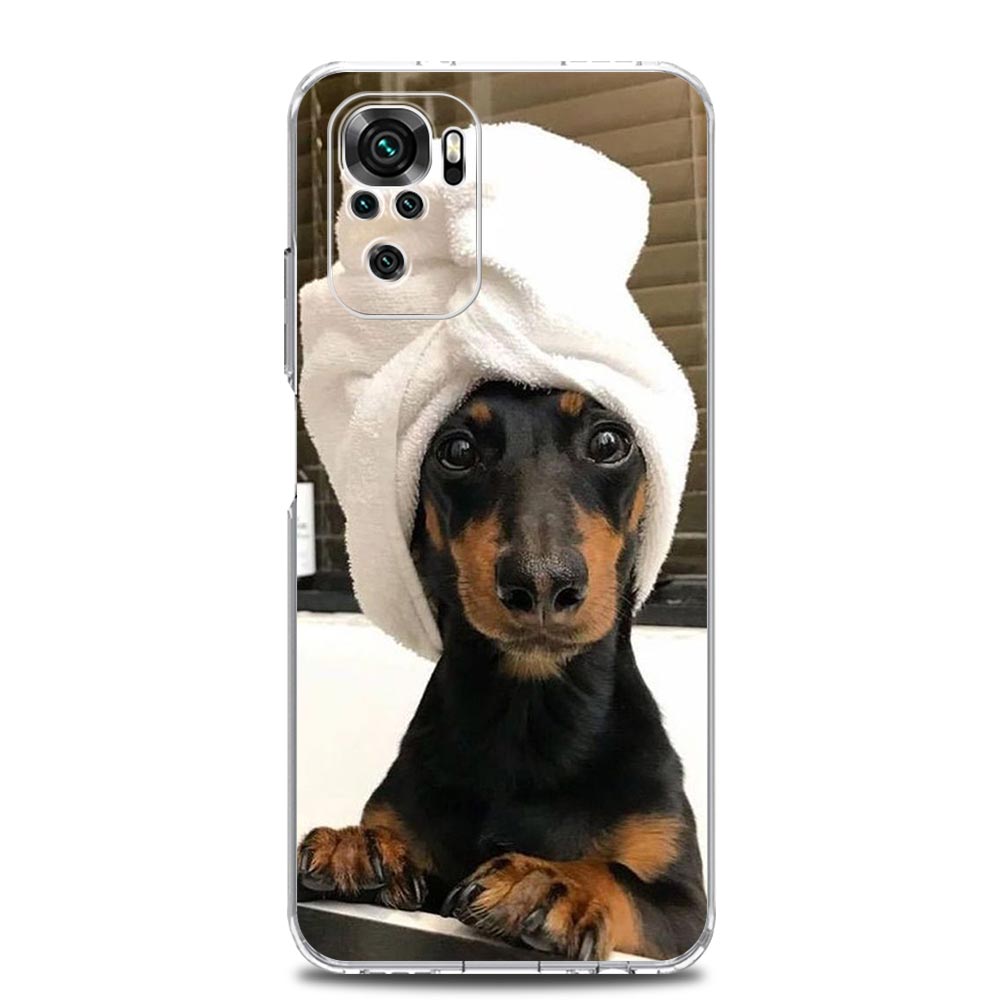 

Phone Case For Xiaomi Redmi Note 14 13 12 5G 9 8 10 11 Pro Plus 4G 9T 13C 12C 10C 9C 9A Cover Dachshund Silhouette Dog cute Redmi Note 14Pro