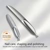 1Pcs Double Sides Nail Files Feather Manicure Pedicure Grinding Grooming Stainless Steel Nail File Buffer Toenail Sanding Tool