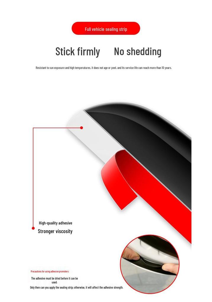Changan UNI-K 2021 Door Sealing Strip for Sound Insulation & Dustproofing