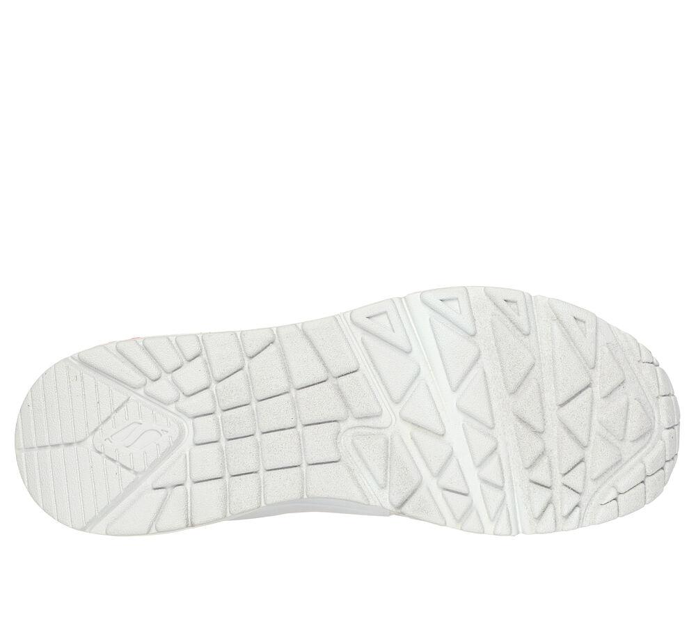 Sneakers Skechers White / Coral Imprimé De Coeur Uno Spread The Love