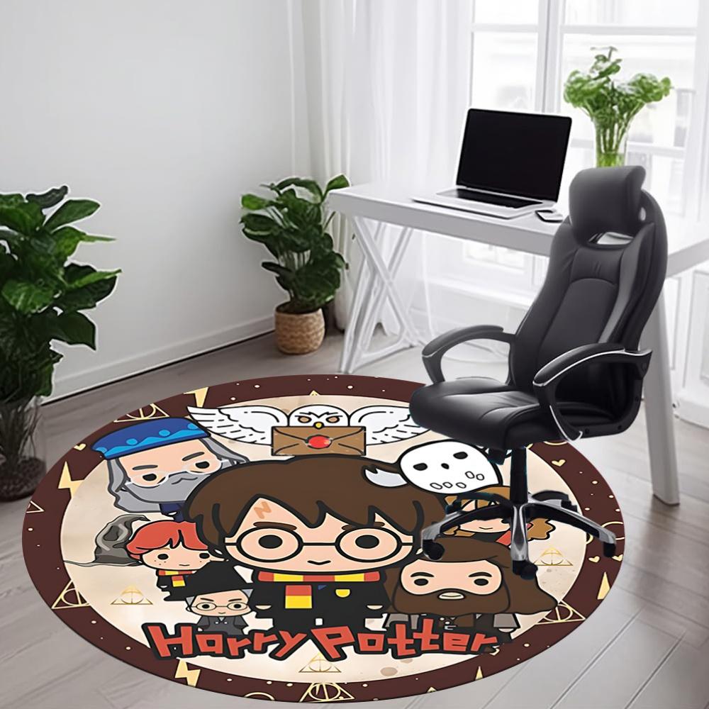 1pc Magic World Office Round Area Rug, Indoor Mat Suitable For Office, Under Office Chairs Bedroom Living Room Home Decor, Room Deco