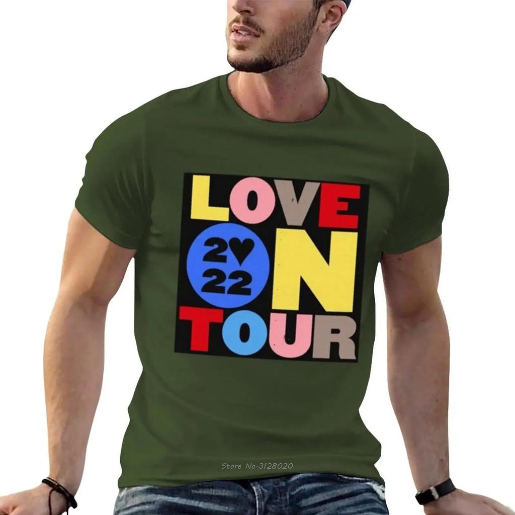 Love On Tour 2022 TShirt Summer Men Clothing Tees Summer Fashion Cotton Tshirt Oversized Fitness T Shirt Oneck Casual Tops