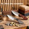 Multipurpose DIY Damascus Steel Blade Blank Semi-Finished Product For Handmade Fruit Small Straight Knife Making