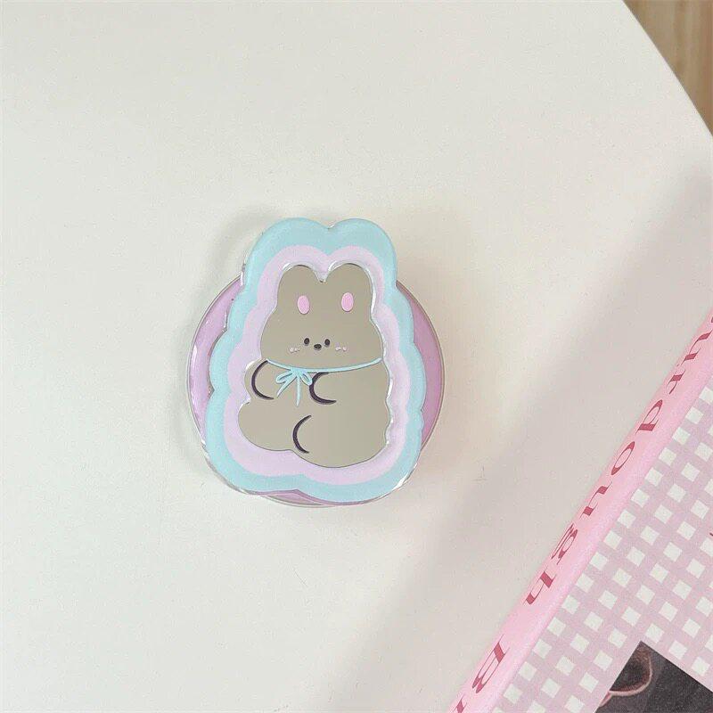 Gradient Heart Rabbit MagSafe Phone Holder: Retractable, Foldable, Strong Magnetic Attraction for Women