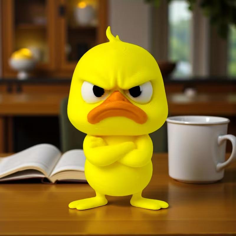 3/1Pcs Muscle/Angry Duck Statue -3D Desktop Decor,Cute Bookshelf Whimsical Figurine,Multifunctional Home Decoration Accessories