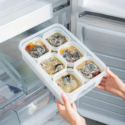 Kitchen Coup Storage Box with Scale Transparent Airtight Lock Leakproof Soup Freezer Storage Container Food Storage Case