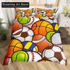 Ensemble de housse de couette Balle de Tennis Thème Jeu de Sport Ensemble de literie Housse de couette Ensemble de lit Housse de couette Taille Jumeau Simple Double Queen King