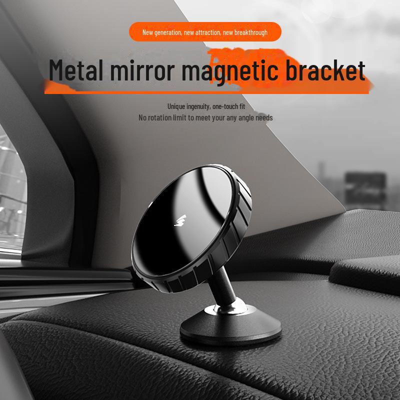 

Магнитный автомобильный держатель для телефона и крепление для навигации на зеркало из авиационного сплава. Air outlet model серебряный
