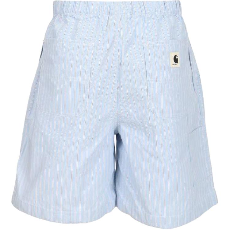 Carhartt WIP Striped Elastic Waist Casual Shorts Women Shorts Light-Blue I0345542RB-XX