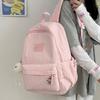 Schoolbag large capacity fashion letter backpack small fresh nylon new backpack bag female personality striped college bag