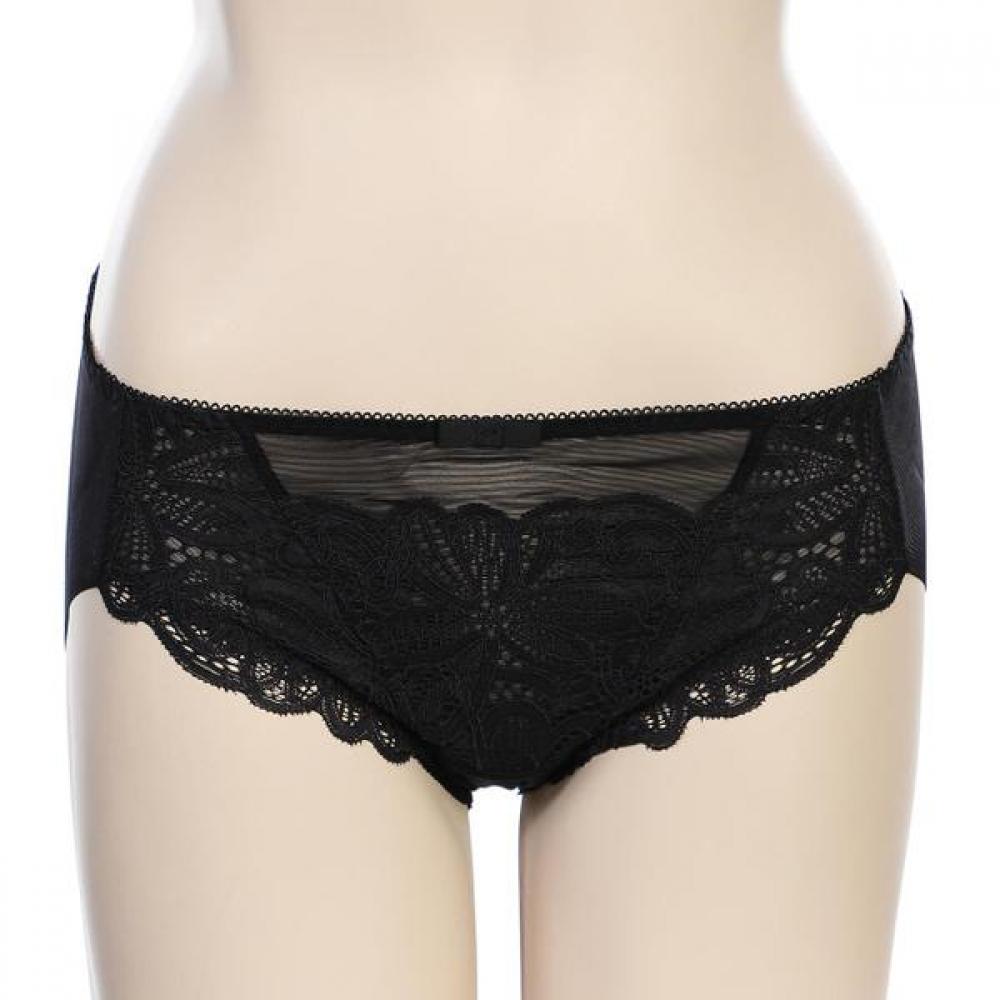 Barbara Flower Lace Hem Panty Sk  Bk