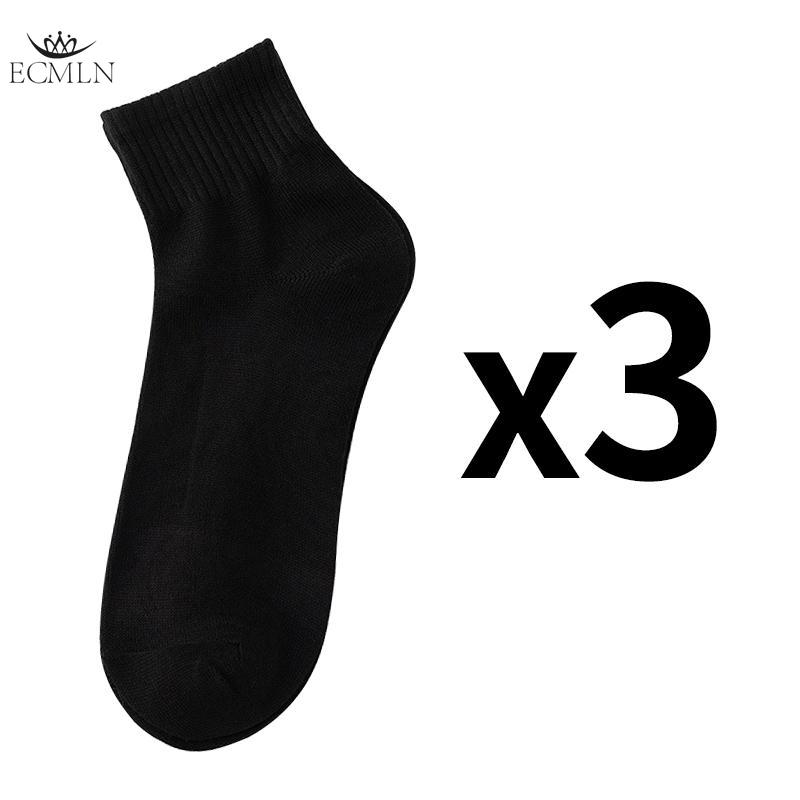 

Недорогие мужские носки средней длины на весну и лето, универсальные, черные, белые, серые, однотонные, спортивные, впитывающие пот и дышащие, повседневные спортивные носки 3 pairs чёрный