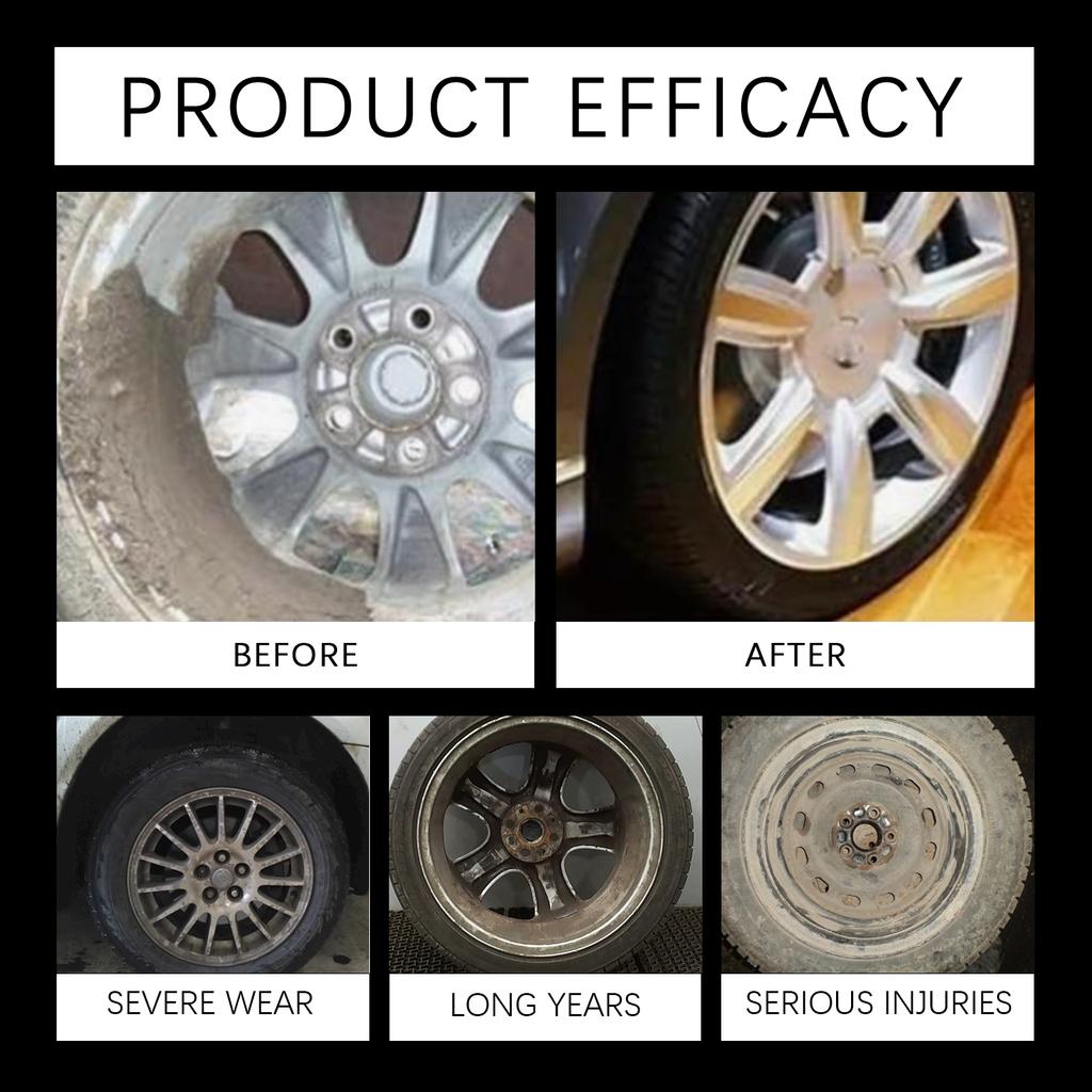 Car Tire Renovation Paste, daily tire cleaner & conditioner, removes dirt, restores black glossy finish, prevents aging and cracking, long-lasting