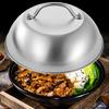 Stainless Steel Pot Lid with Handle Heat Concentration for Even Cooking Cheese Melting Dome Splatter Guard Griddle Accessory