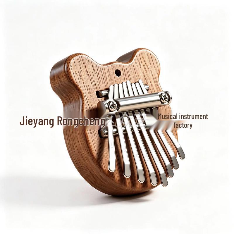 8-Key Mini Thumb Piano: Easy-Learn Solid Wood Kalimba Pendant - Cute Musical Gift