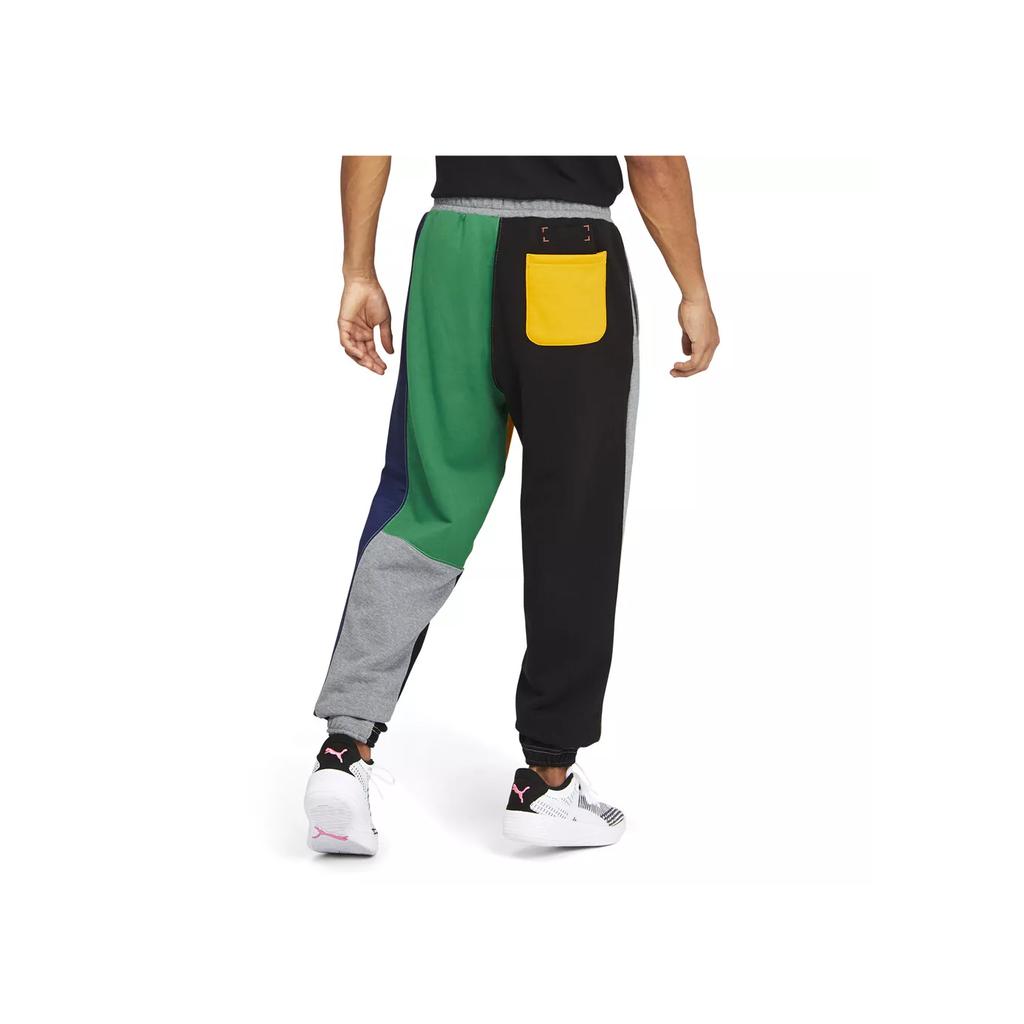 Puma Colorblock Retro Joggers With Elastic Cuffs Men Bottoms Grey 532087-01