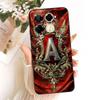 For Infinix Note 40 Pro 4G 5G / Note 40 Pro+ / Note40 X6853 Feather Crown Initial Letter Phone Case Soft Silicone Covers Bumpers