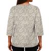 Women's Casual Fashion Three-quarter Sleeve Loose Round Neck Floral Print Top