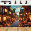 1pc Halloween Canvas Background  Horror Street View Photography Screen  Indoor and Outdoor Banners