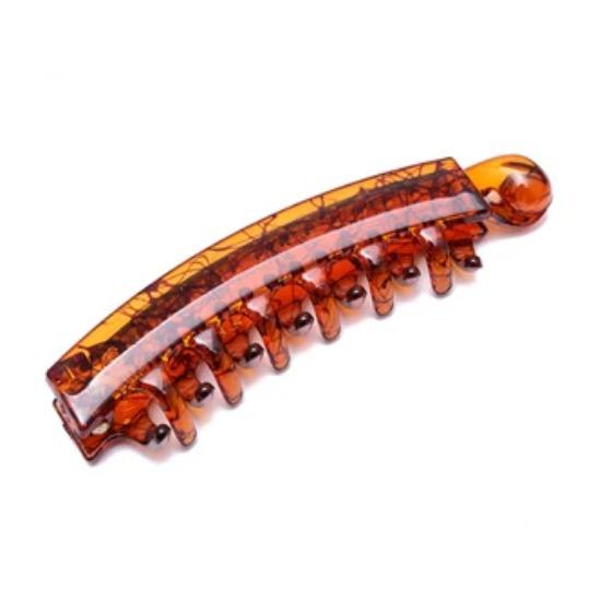 10cm Pony Hair Clip for Women and Girls Fashion Banana Clip Barrettes Black and Pink Solid Color Plastic Hairpins High Quality