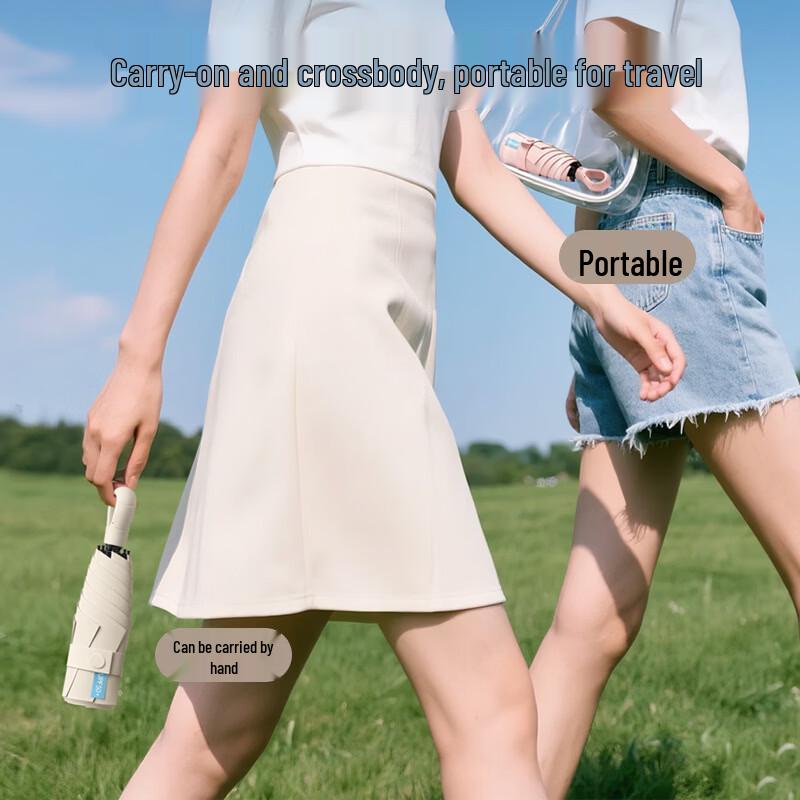 Baodini Portable Five-Fold Sun & Rain Umbrella