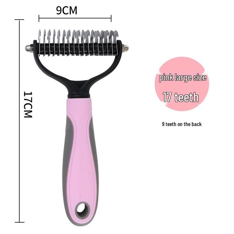 Cross-Border Fine-Tooth Flea Comb for Cats & Dogs - Plastic & Steel Needle Design for Easy Hair & Flea Removal
