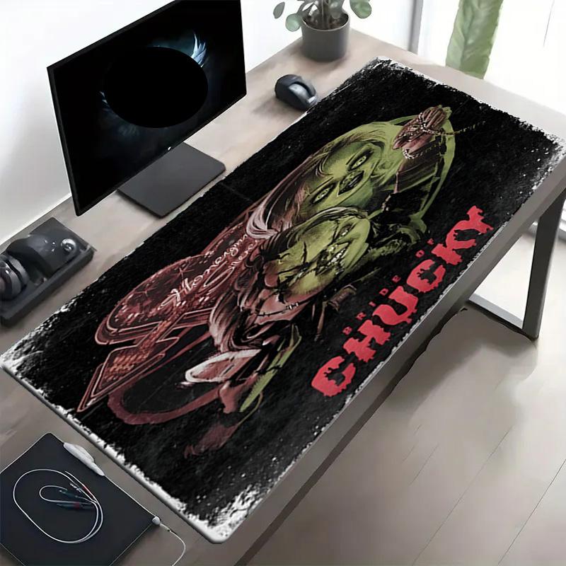 Bride of Chucky Print Mouse Pad, Anti‑Slip Desktop keyboard Mat, for PC Laptop Gaming Working Daily Use, Cool Festival Surprise Gift