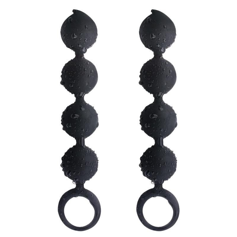 Yeni Kuş Gagası Silikon Çekme Boncukları Geri Mahkeme Anal Fiş Progresif Dört Ardışık Anal Boncuklar Flört Yetişkin Ürünleri Anal Oyuncaklar