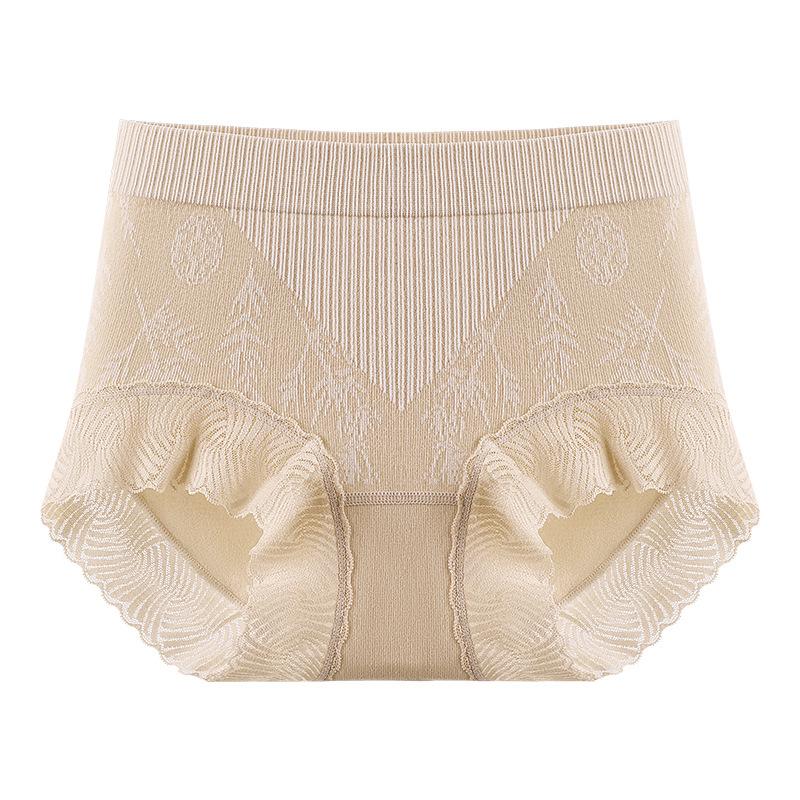 Ladies Spring and Autumn New Guofeng V-shaped Abdominal Inhibition 10A Pure Cotton Crotch Breathable Briefs