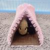 Small Animal Foldable Tunnel Pet Bed Cushion Cage Accessories Toy Hamster Plush Hideout Bedding Mat for ChipmunksFerrets